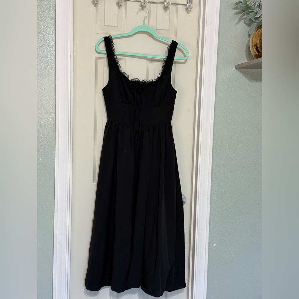 NWT Women’s MilkMaid Small Black Dress with Ruffles